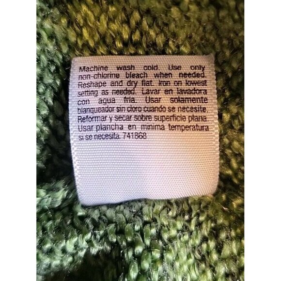 ST‎ JOHNS BAY XL Womens Sweater Forest Green Knit Long Sleeve V Neck Collared - Picture 7 of 8